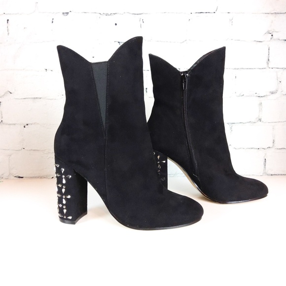 NIB American Glamour Adalia Black boots w/crystals - Picture 2 of 6